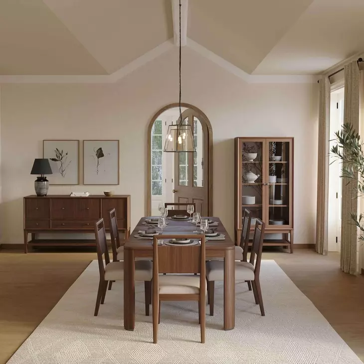 Cupertino Brown 90" Rectangular Extendable Dining Table