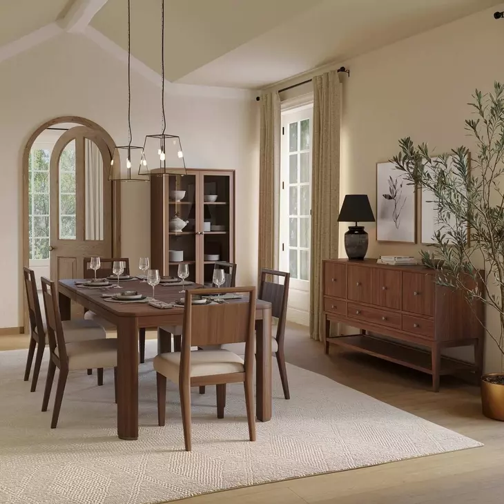 Cupertino Brown 4 Door Sideboard