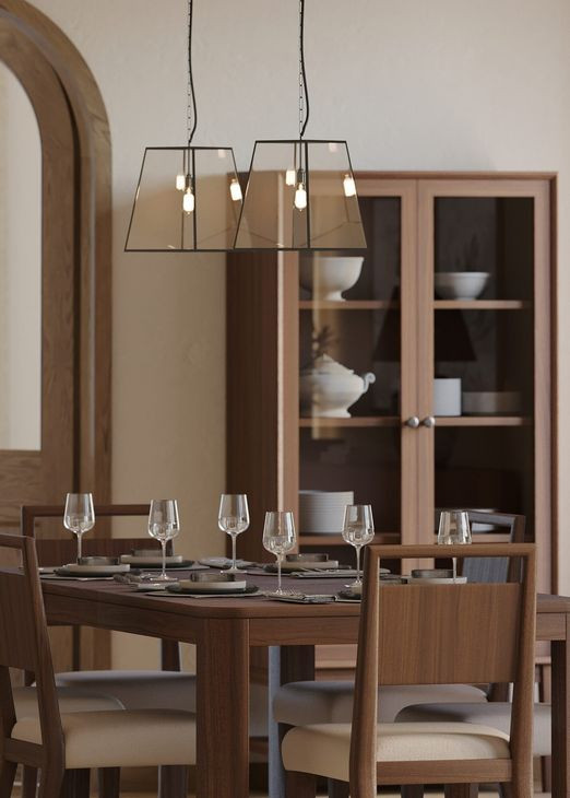 Cupertino Brown 2 Door Dining Display Cabinet