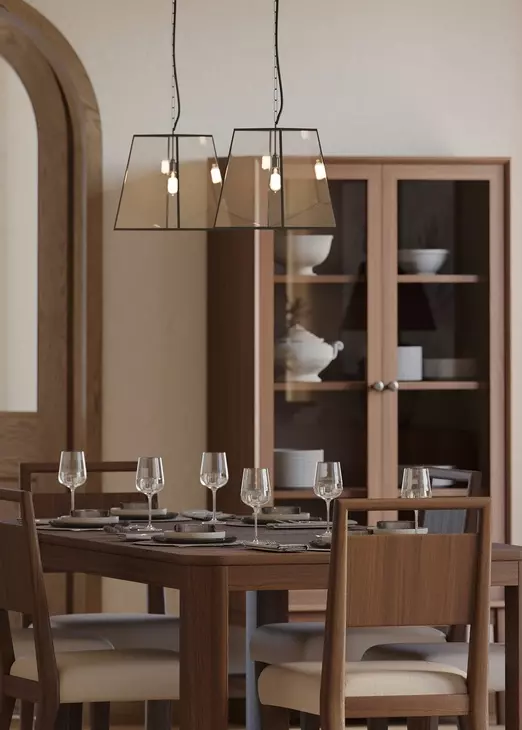 Cupertino Brown 2 Door Dining Display Cabinet
