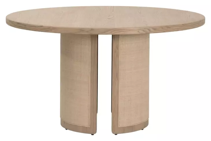 Curve Light Honey 54" Round Dining Table