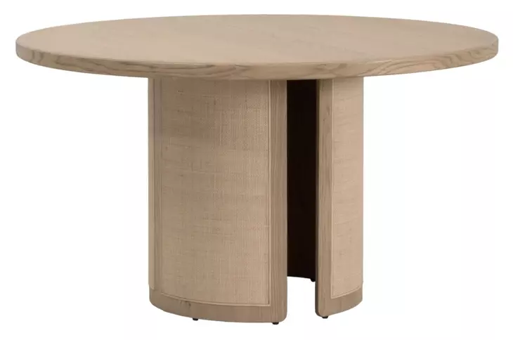 Curve Light Honey 54" Round Dining Table