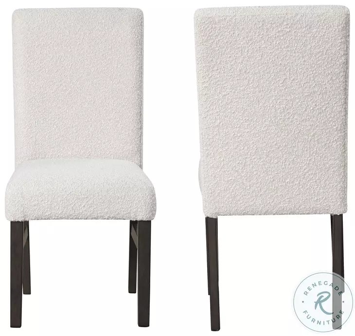 High Line White Upholstered Dining Chair Set Of 2