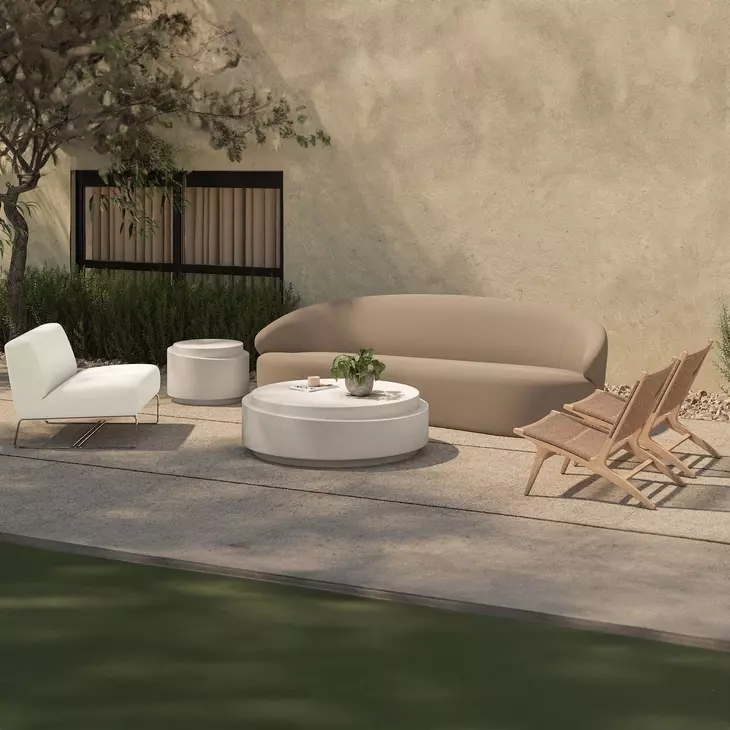 Palma Warm Brown Outdoor Lounge Chair