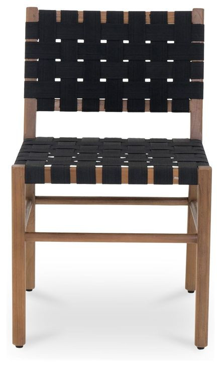 Mira Black Upholstered Outdoor Dining Chair