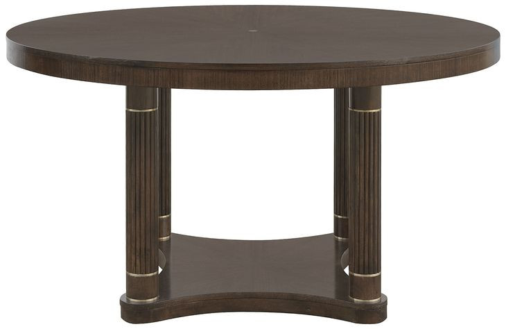 Oakridge Medley Piano Brown 38" Round Dining Table