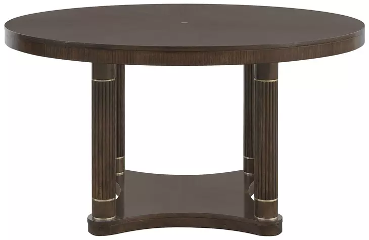 Oakridge Medley Piano Brown 38" Round Dining Table
