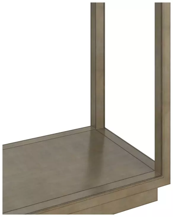 Glaze Quartz Rectangular Glass Top Console Table
