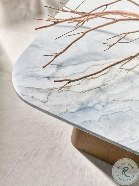 Mercantile Natural Oak And Quartz Stone Top Hudson Low Nesting Table