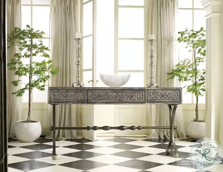 Verona Gray And Black Console Table