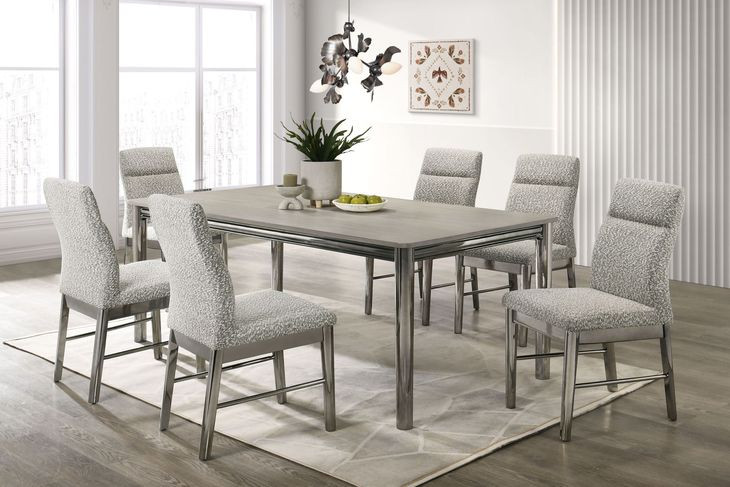 Lennox Gray Rectangular Dining Room Set