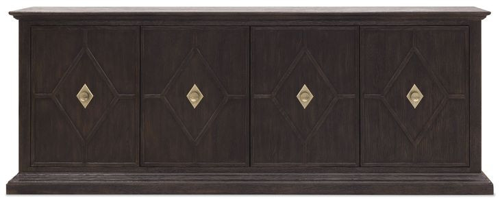 Harbor Drift Burnt Timber 4 Door Entertainment Credenza