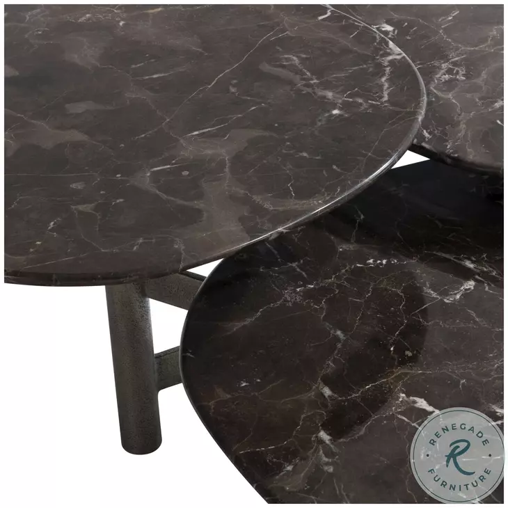 Nez Graphite and Brown Cocktail Table