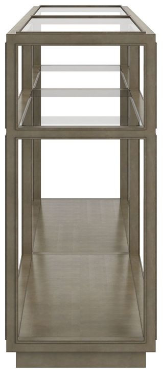 Glaze Quartz Rectangular Glass Top Occassional Table Set