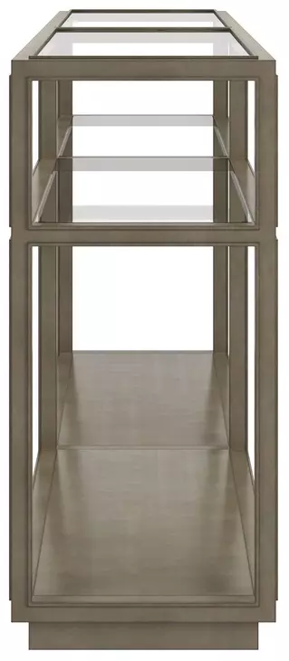 Glaze Quartz Rectangular Glass Top Occassional Table Set