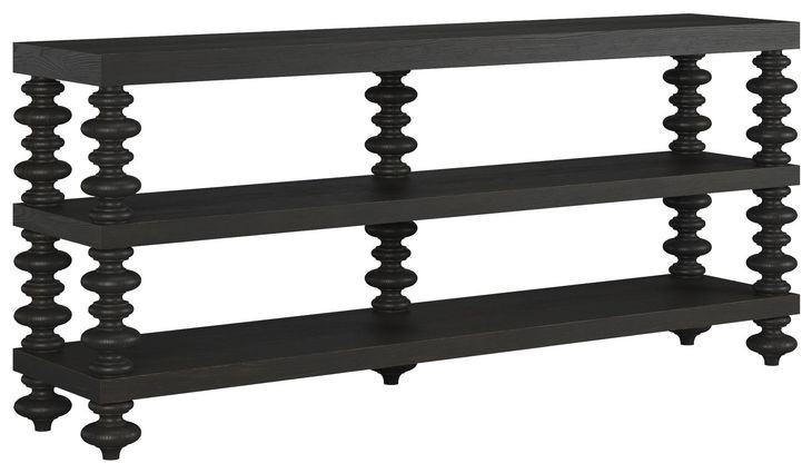 Atrium Black Rectangular Console Table