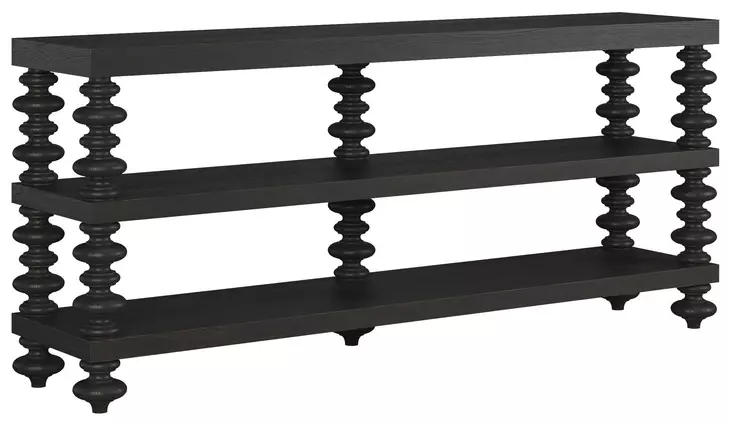 Atrium Black Rectangular Console Table