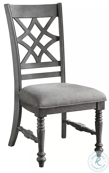 Lake Way Sandblasted Gray Leg Extendable Dining Room Set