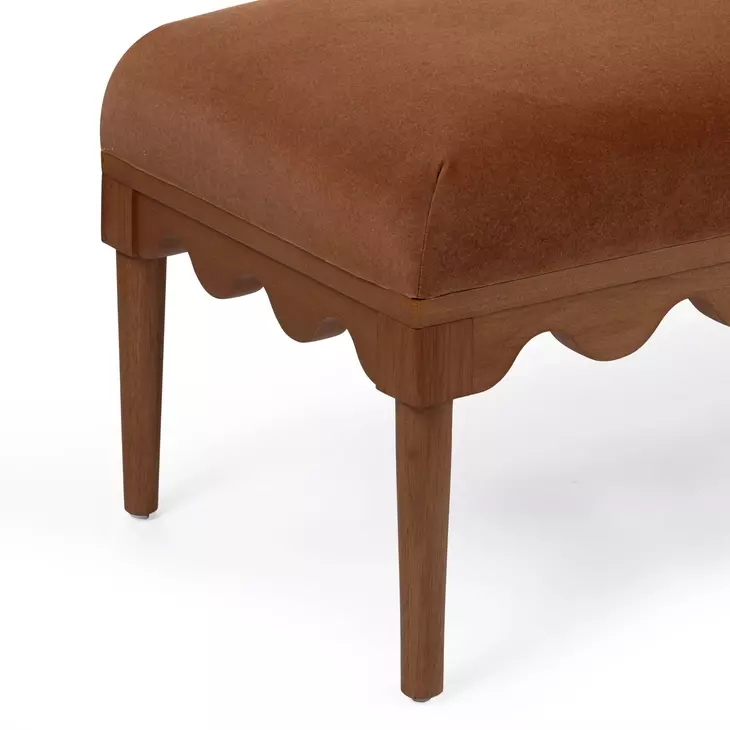 Oodle Bronze Performance Fabric Upholstered Accent Bench