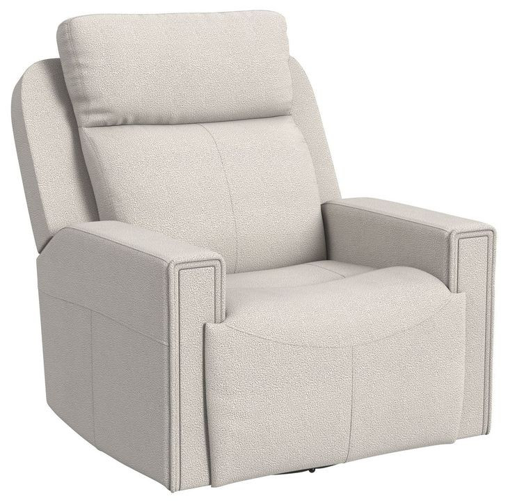 Sierra Linen Upholstered Rocker Power Recliner