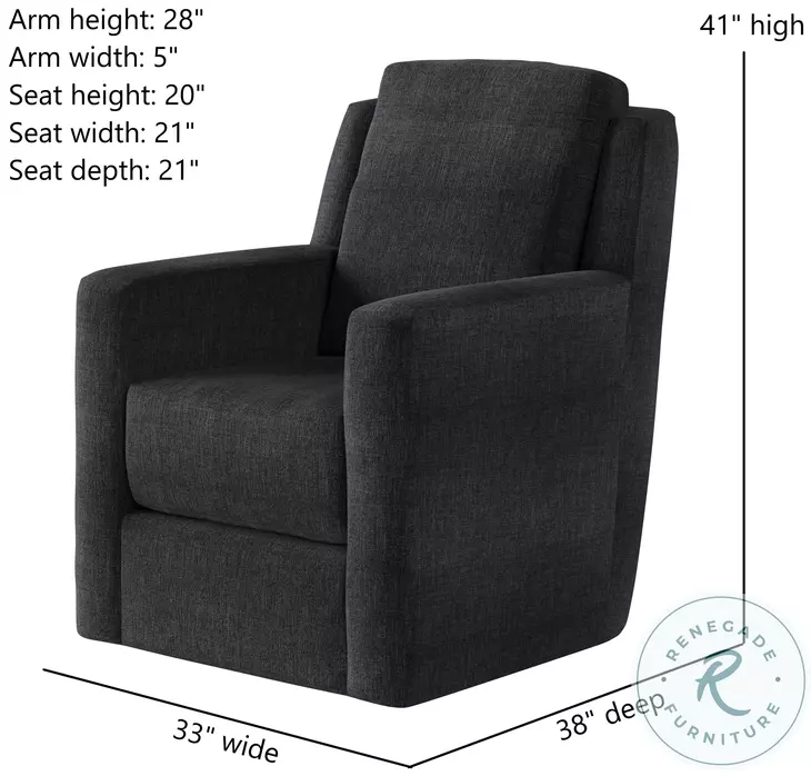 Diva Bahari Charcoal Swivel Glider