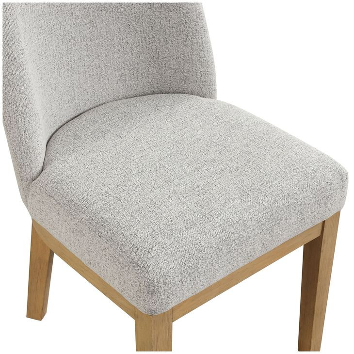 Essence Beige Upholstered Curved Back Chair
