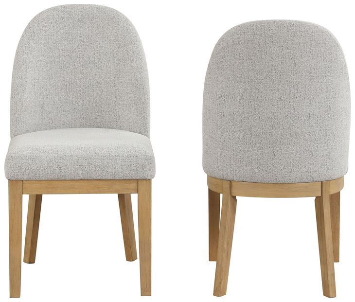 Essence Beige Upholstered Curved Back Chair