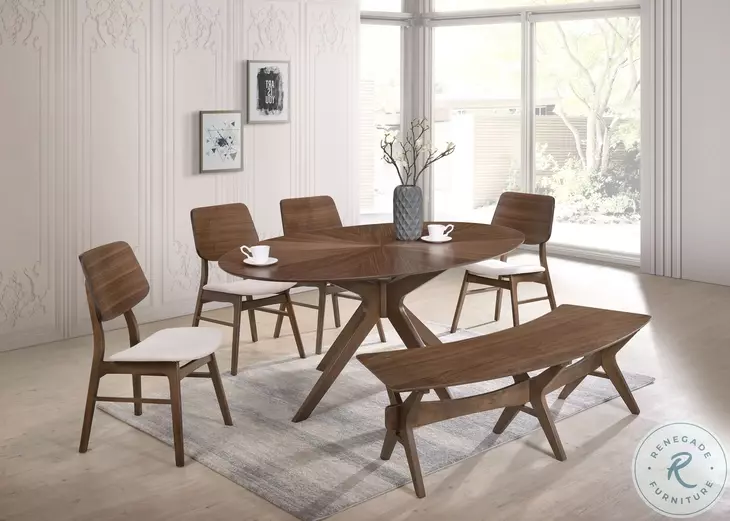 Oscar Walnut 42" Round Dining Table