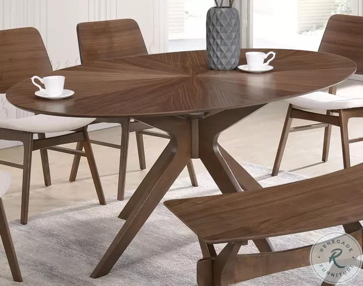 Oscar Walnut 42" Round Dining Table