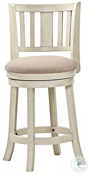 Antique White 24" Swivel Counter Height Stool
