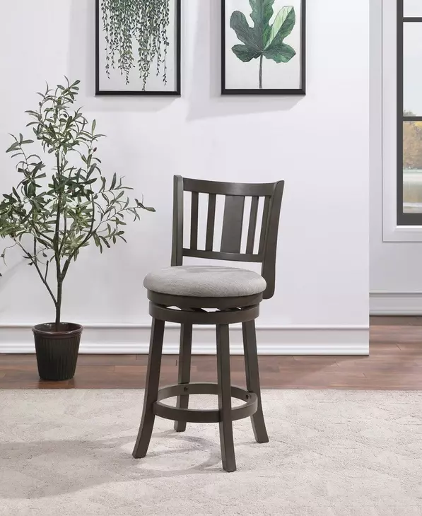 D01852 Gray Swivel Counter Height Stool