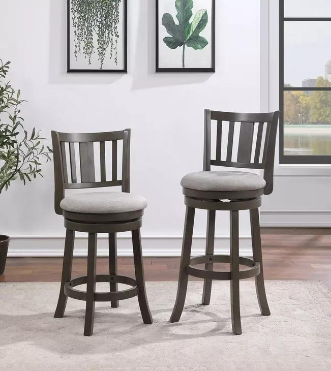 D01852 Gray Swivel Counter Height Stool