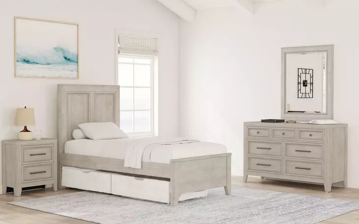Carlson Washed Linen Twin Panel Bed