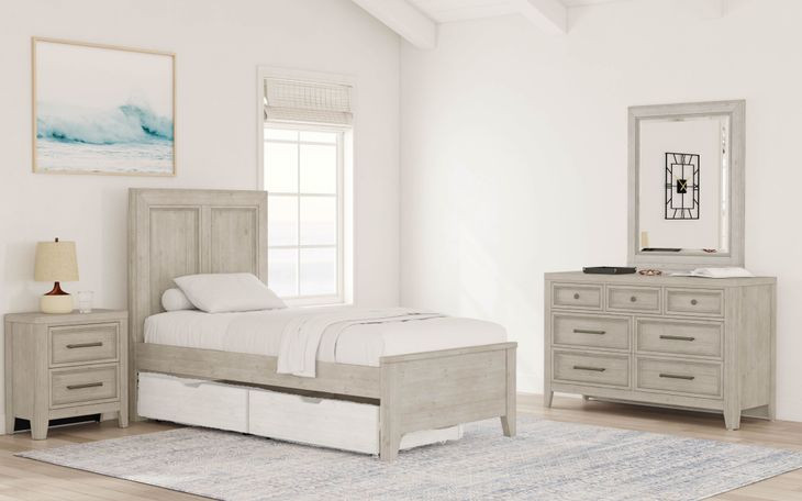 Carlson Washed Linen Youth Panel Bedroom Set
