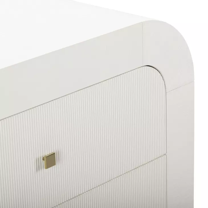 Hump White Arched 3 Drawer Chest