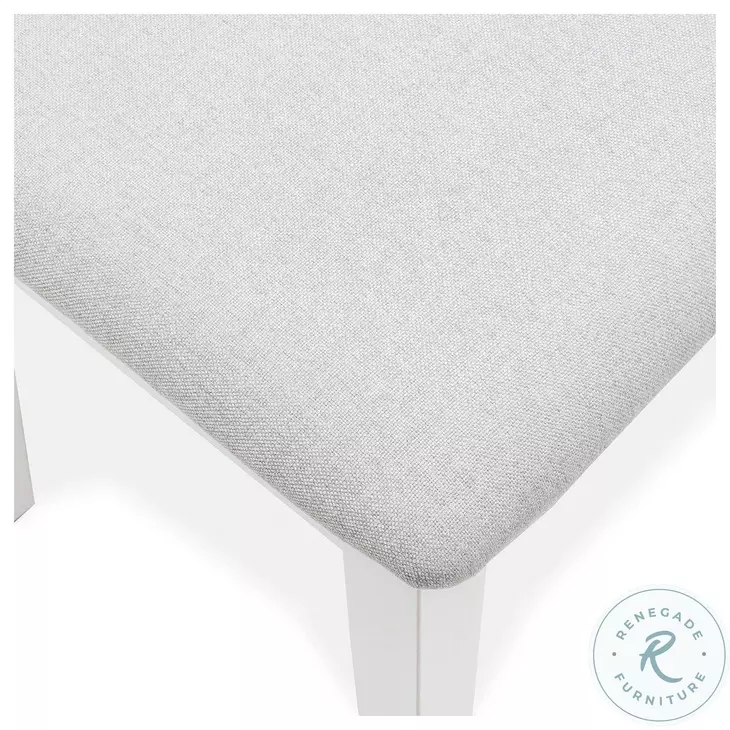 Island Haven Blanc and Gray Upholstered Dining Chair Set of 2