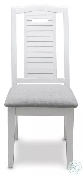 Island Haven Old Gray and Taupe Shutter Dining Chair Set of 2