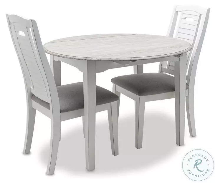 Island Haven Taupe 42" Round Drop Leaf Dining Room Set