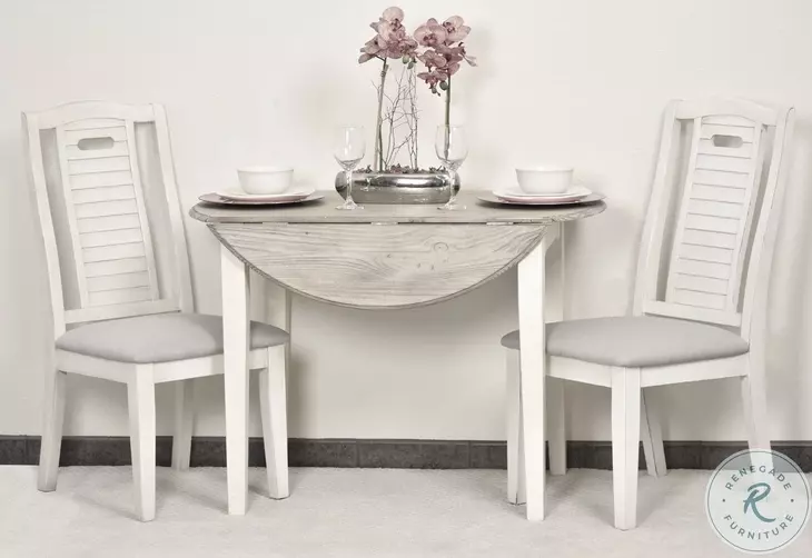 Island Haven Old Gray and Taupe Shutter Dining Chair Set of 2