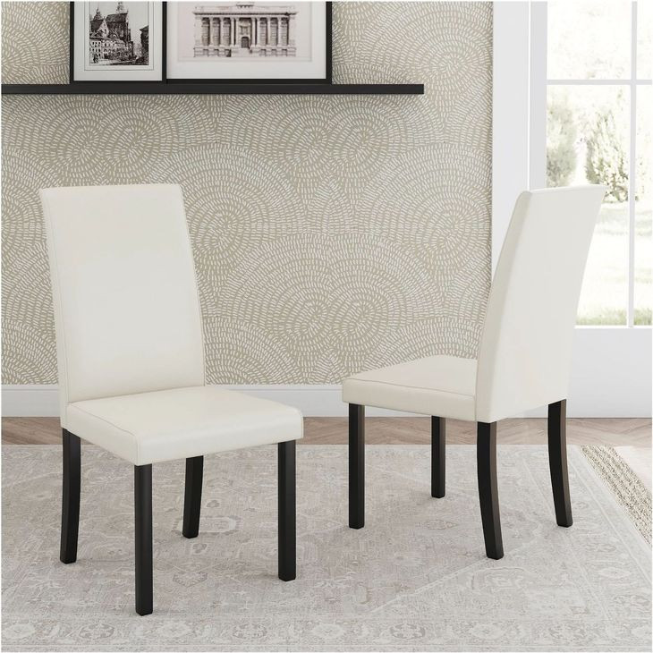 Kimonte Ivory Upholstered Dining Side Chair Set of 2