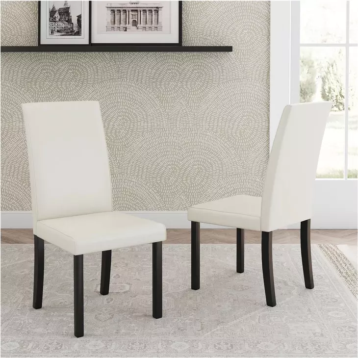 Kimonte Ivory Upholstered Dining Side Chair Set of 2