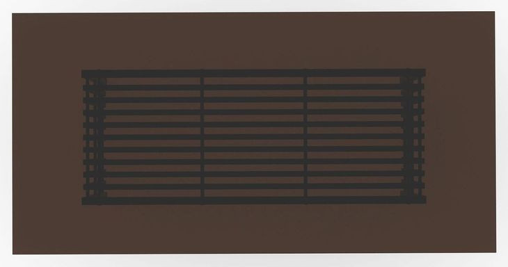 Pinstripe Smoked Bronze and Dark Chocolate 84" Rectangular Glass Top Dining Table