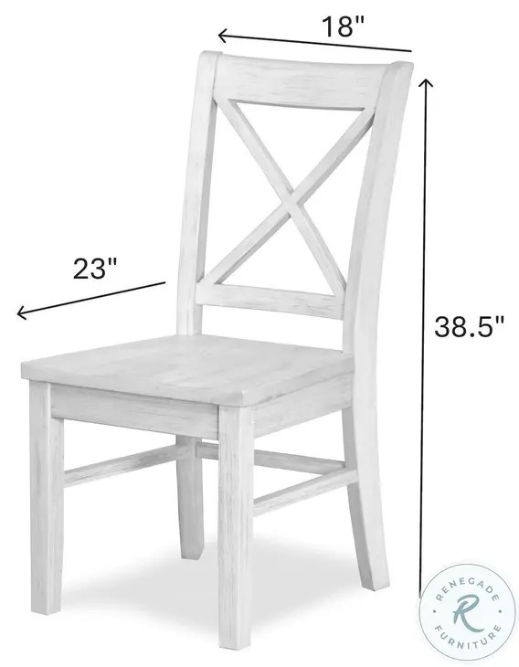 Bay Harbor Weathered White 45" Round Dining Room Set