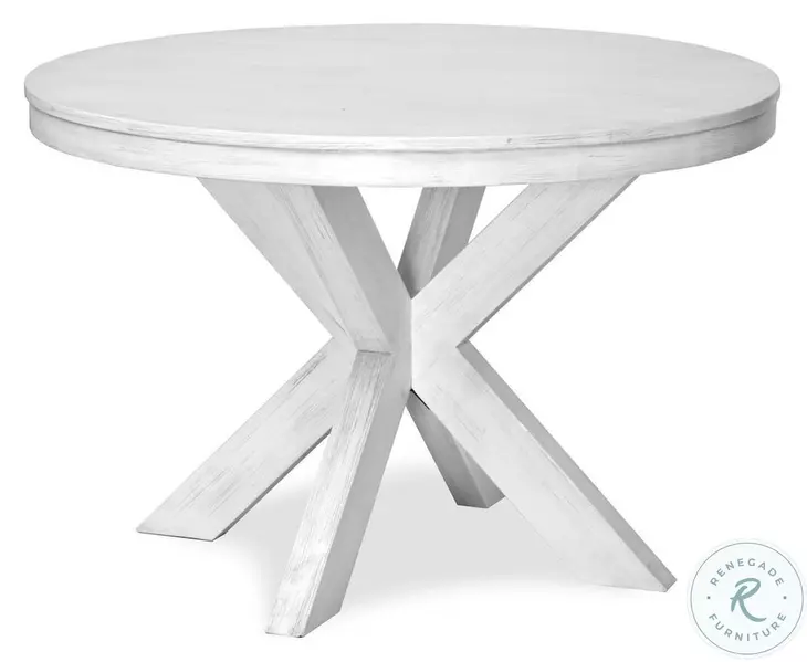 Bay Harbor Weathered White 45" Round Dining Table