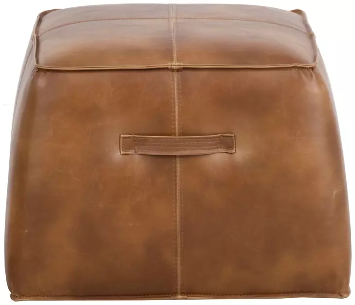 Ashford Tobacco Tan Upholstered Square Ottoman