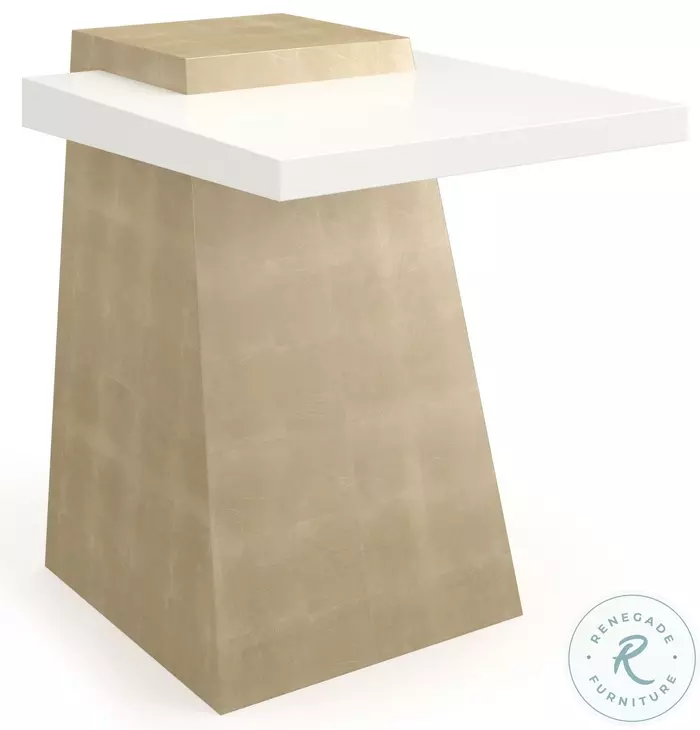 Plank Almond Milk Side Table