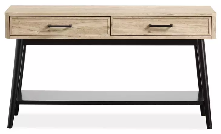 Craftsman Ridge Driftwood and Black Rectangular Sofa Table