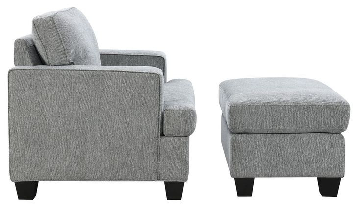 Baldwin Dalton Graphite Upholstered Rectangular Ottoman