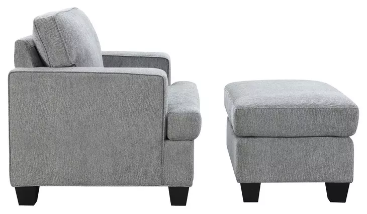 Baldwin Dalton Graphite Upholstered Rectangular Ottoman