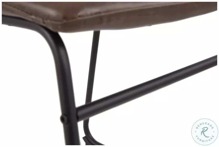 Centiar Brown and Black Dining Upholstered Side Chair Set of 2